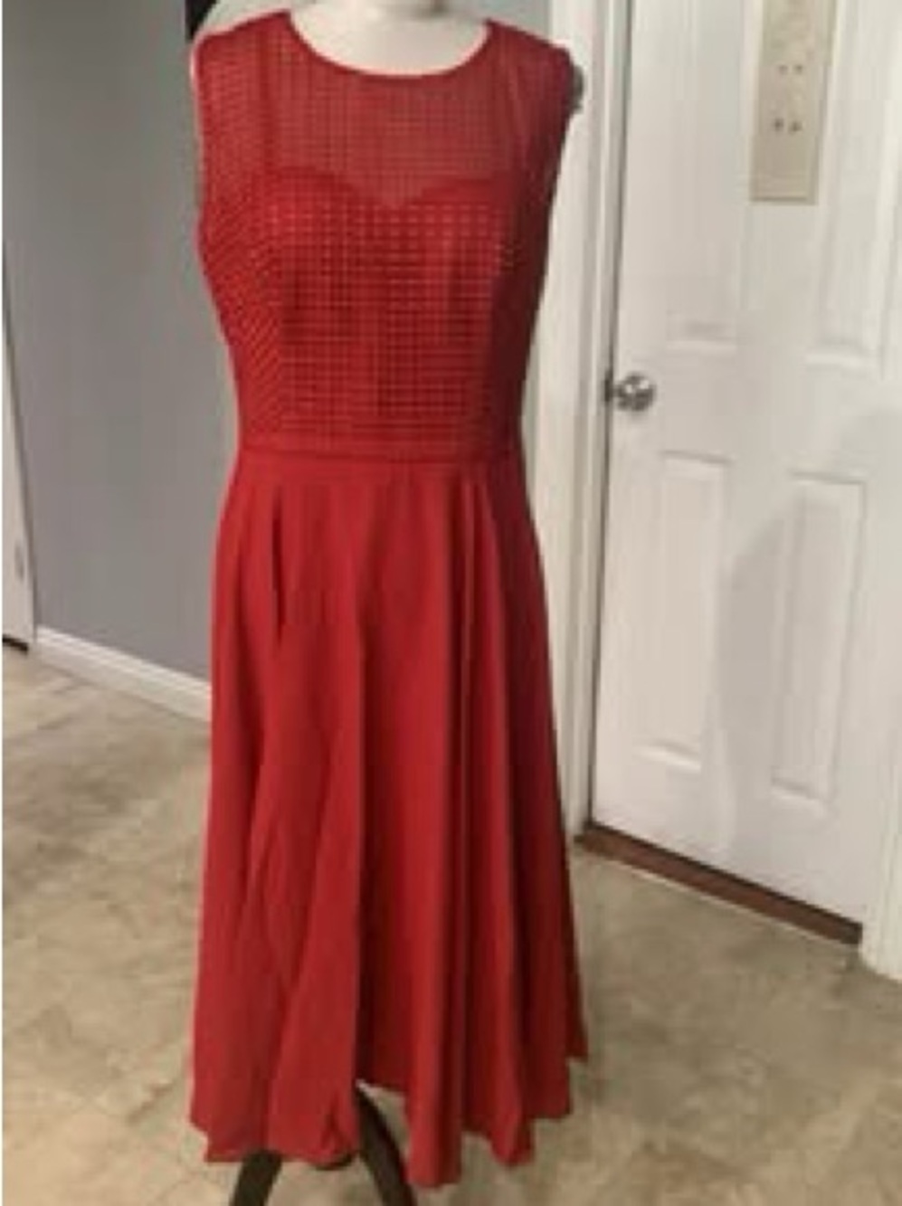 Brand new  Women's red Long Formal church Dress small